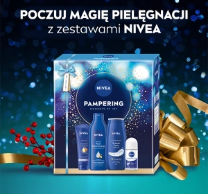 NIVEA Pampering Körperpflege-Set Duschgel + Handcreme + Antitranspirant Roll-on