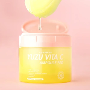 LalaRecipe Yuzu Vita C Ampoule Pad – aufhellende Peeling-Pads mit Vitamin C, 80 Stück
