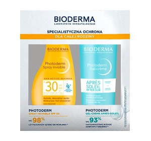 Bioderma Photoderm Dermokosmetik-Set zum Sonnenbaden Leichter Schutzspray + lindernde Gel-Creme