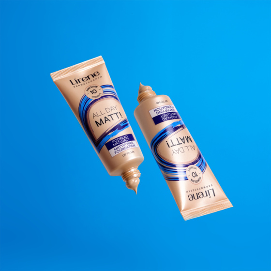 Lirene All Day Matt! Mattierende Gesichtsgrundierung ohne Maskeneffekt 15 Tan 30 ml