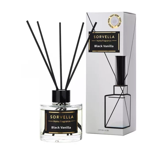 SORVELLA PREMIUM DUFTDIFFUSOR MIT STICKS BLACK VANILLA 120ML