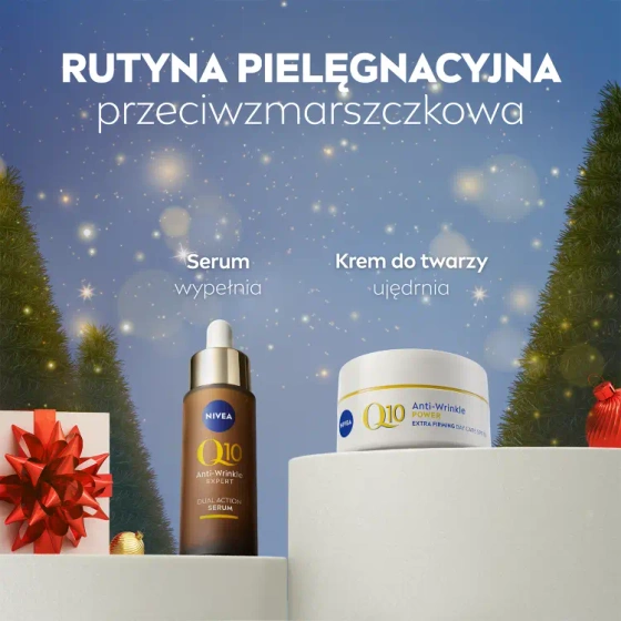 Kliknij na zdjęcie, aby je powiększyć NIVEA Q10 Elegance Gesichtspflegeset Tagescreme SPF15 + Serum + Kosmetiktasche
