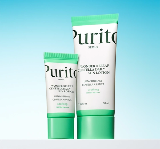 Purito Wonder Releaf Centella Leichte Gesichts-Sonnencreme SPF 50+ 60 ml