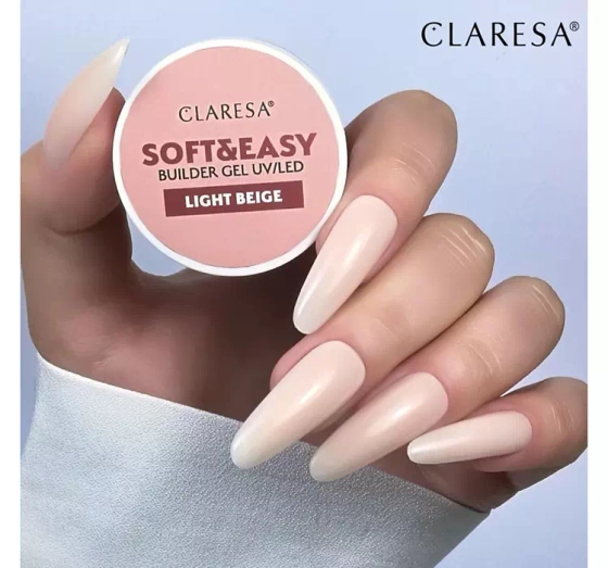 CLARESA SOFT & EASY AUFBAUGEL UV/LED LIGHT BEIGE 45G