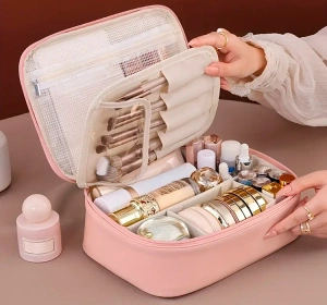 eCarla Kosmetiktasche mit Klappdeckel KS146R Rosa