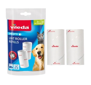 Vileda Pet Pro Ersatzrollen für Fusselrolle 2 Stück