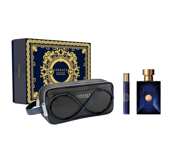 VERSACE DYLAN BLUE POUR HOMME EDT SPRAY 100ML + 10ML + KOSMETIKTASCHE SET