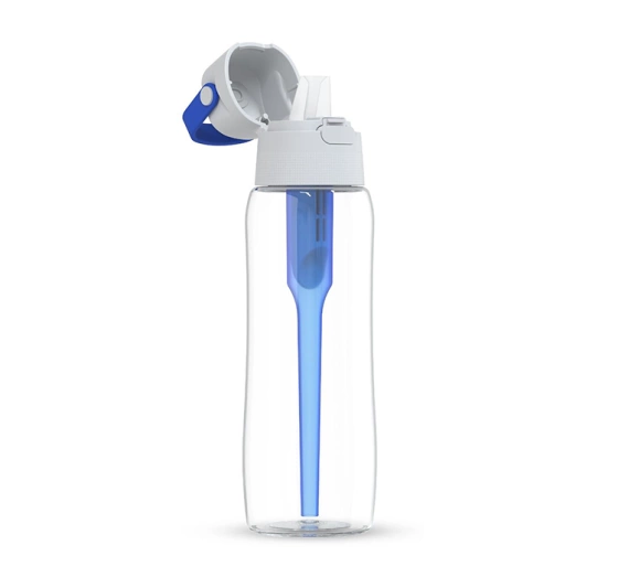 Dafi Solid Filterflasche mit Aktivkohlefilter 0,7 l Blau