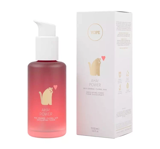 Kliknij na zdjęcie, aby je powiększyć YOPE AHA POWER PEELING-TONIKUM RED ORANGE + FLORAL AHA 100ML