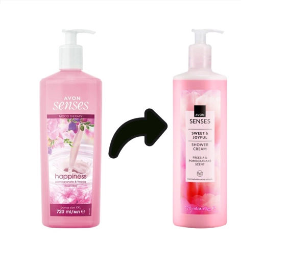 Kliknij na zdjęcie, aby je powiększyć Avon Senses cremiges Duschgel Sweet & Joyful 720 ml