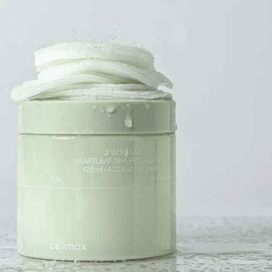 Celimax Ji Woo Gae Heartleaf BHA Peeling Pad Peeling-Pads für das Gesicht 60 Stück