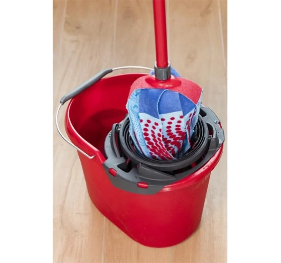 Vileda Supermocio Torsion Power Eimer mit Moppauswringer 10L
