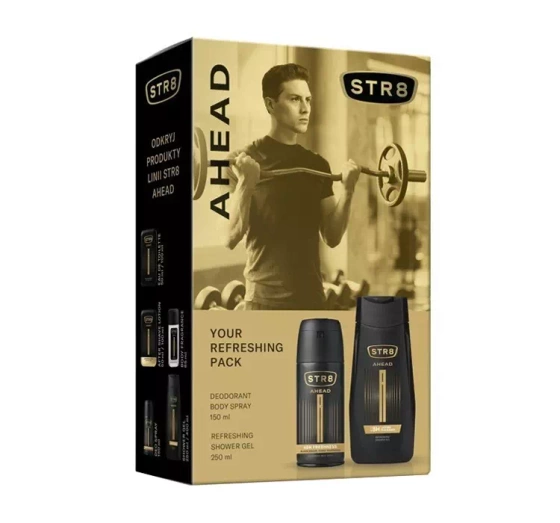 STR8 AHEAD DEODORANT SPRAY 150ML + GEL 250ML