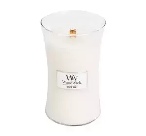 WOODWICK SMALL JAR CANDLE DUFTKERZE WHITE TEAK 610G