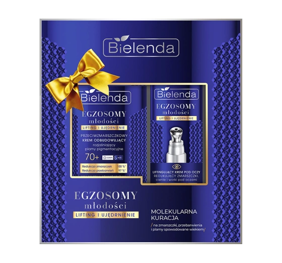 Bielenda Egzosomy Młodości Geschenkset Anti-Falten-Gesichtscreme 70+ 50 ml + lifternde Augencreme 15 ml