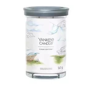 YANKEE CANDLE SIGNATURE DUFTKERZE TUMBLER CLEAN COTTON 567G