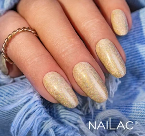 NAILAC LASER HOLO HYBRID TOP GOLD 7ML