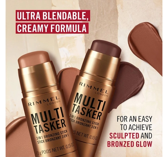 Kliknij na zdjęcie, aby je powiększyć Rimmel Multi Tasker Bronzer Stick 002 Medium 4,5g