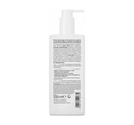 Biovax Trychologic Advanced Detox Kopfhaut- und Haarreinigungsshampoo 200 ml