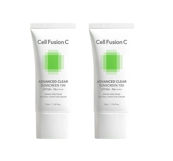 Kliknij na zdjęcie, aby je powiększyć Cell Fusion C Advanced Clear Sunscreen 100 SPF48/PA+++ Sonnencreme 2x35ml