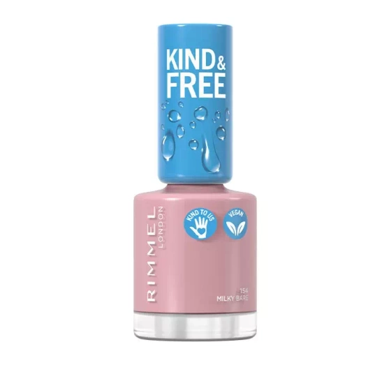 Kliknij na zdjęcie, aby je powiększyć RIMMEL KIND & FREE VEGANER NAGELLACK 154 MILKY BARE 8ML