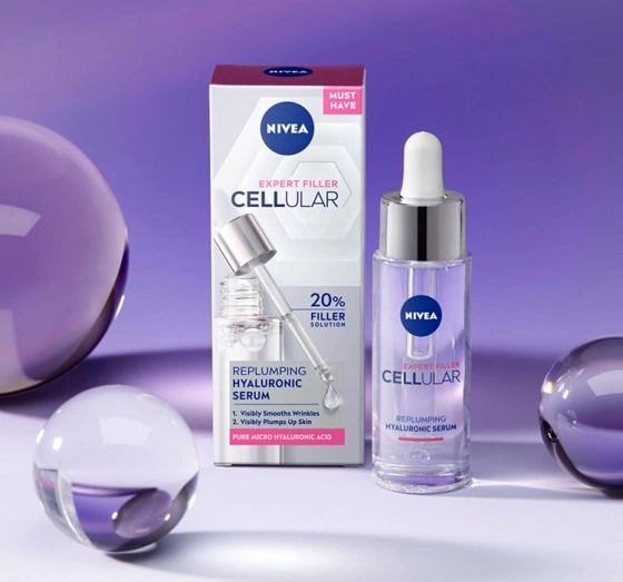 Kliknij na zdjęcie, aby je powiększyć NIVEA CELLULAR EXPERT FILLER KOSMETIKSET ZUR PFLEGE SERUM 30ML + CREME 50ML