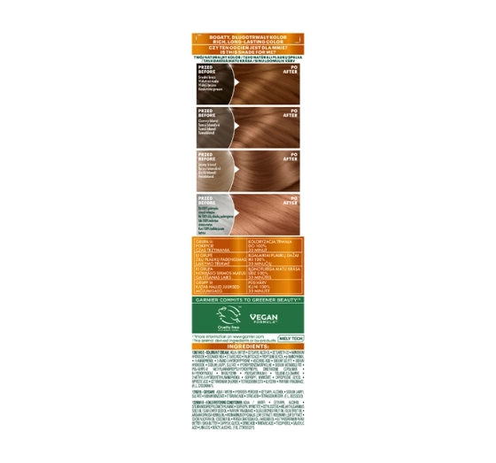 Kliknij na zdjęcie, aby je powiększyć GARNIER COLOR NATURALS PERMANENTE HAARFARBE 6.41 GOLDENER BERNSTEIN