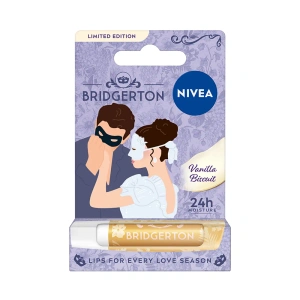 NIVEA Bridgerton Edition Pflegender Lippenbalsam Vanilla Biscuit Sophie & Benedict 4,8 g