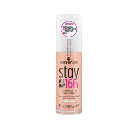 ESSENCE STAY ALL DAY 16H VEGANE WASSERFESTE FOUNDATION 20 SOFT NUDE 30ML