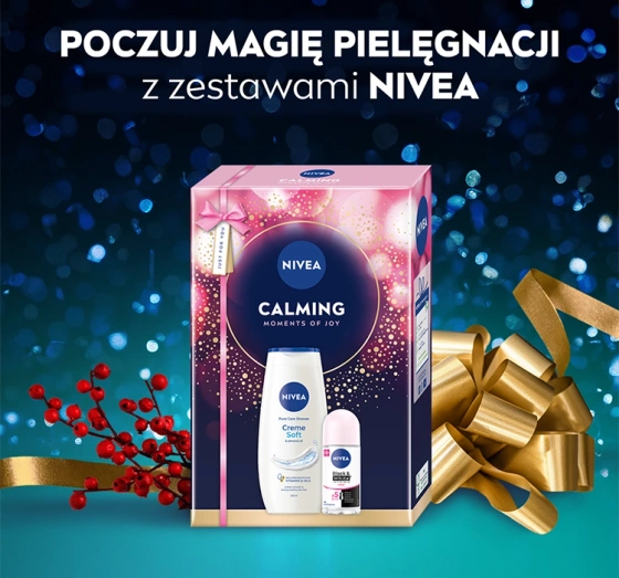 NIVEA Calming Pflege-Geschenkset für Frauen Duschgel + Antitranspirant Roll-on