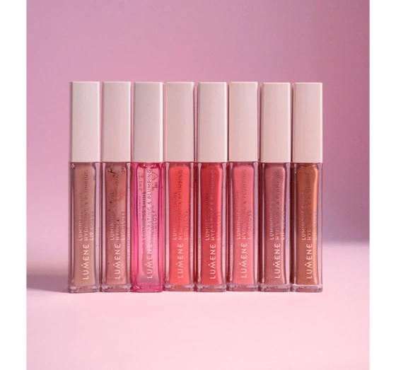 Kliknij na zdjęcie, aby je powiększyć LUMENE HYDRATING & PLUMPING LIP GLOSS 7 PETAL PINK 5ML
