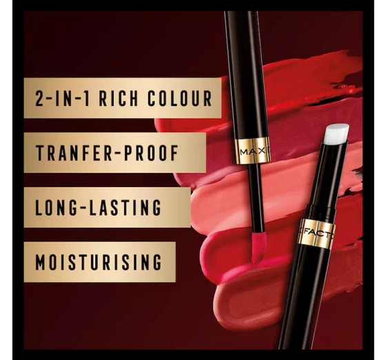 Kliknij na zdjęcie, aby je powiększyć MAX FACTOR LIPFINITY LIP COLOUR LIPPENSTIFT ICED 160