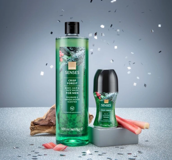 Kliknij na zdjęcie, aby je powiększyć Avon Senses Duschgel für Männer 3in1 Crisp Forest 500 ml