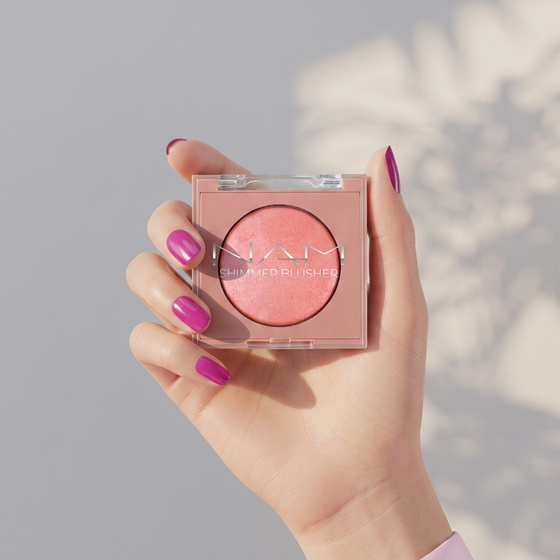 Kliknij na zdjęcie, aby je powiększyć NAM Shimmer Blusher – strahlendes Rouge 03 Pink Sunset 4 g