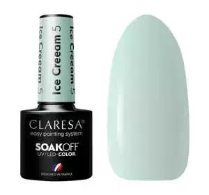 CLARESA SOAK OFF HYBRIDLACK ICE CREAM 5 5ML