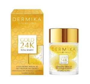 Dermika Luxury Gold 24K Gesichtspflege-Set: Serum 60 g + Creme 50 ml