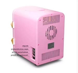 FLUFF MINI KOSMETIK KÜHLSCHRANK ROSA MIT GOLD LOGO
