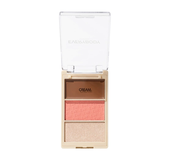 Kliknij na zdjęcie, aby je powiększyć Everybody London Trio Face Contour-Palette Glow Me Peachy 8,6 g