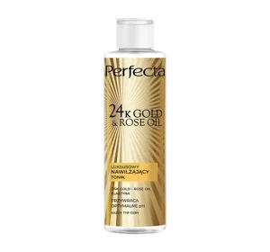 Perfecta 24K Gold & Rose Oil Luxuriöses feuchtigkeitsspendendes Gesichtswasser 200ml