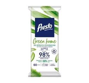 PRESTO FEUCHTTÜCHER FÜR VERSCHIEDENE OBERFLÄCHEN GREEN HOME 60 STÜCK