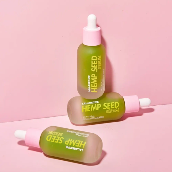 LalaRecipe Hanfsamen-Serum – reinigendes und beruhigendes Gesichtsserum mit Hanfsamenextrakt, 30 ml