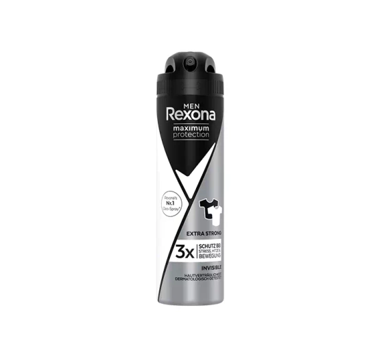 REXONA MEN MAXIMUM PROTECTION EXTRA STRONG ANTITRANSPIRANT SPRAY FÜR MÄNNER INVISIBLE 150ML