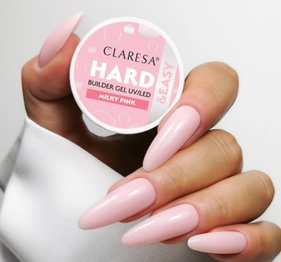 Kliknij na zdjęcie, aby je powiększyć Claresa Hard & Easy Aufbaugel Milky Pink 12 g