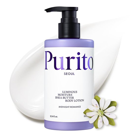 Kliknij na zdjęcie, aby je powiększyć Purito Luminous Moisture Shea Butter Body Lotion – feuchtigkeitsspendende Körperlotion Midnight Romance 300 ml