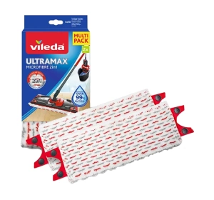 Vileda Ultramax 2in1 Microfibre Refill Flachmopp Ersatzbezüge Set