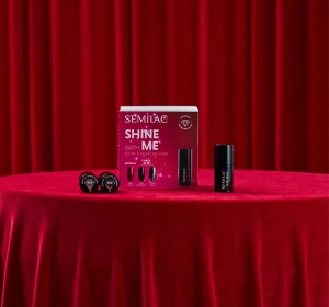 Semilac Shine With Me Hybrid-Set 592 Jelly Cherry 7 ml + 958 Jelly Blackberry 7 ml + 959 Disco Black 7 ml