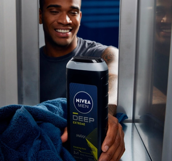 Kliknij na zdjęcie, aby je powiększyć NIVEA MEN DEEP SPORT DUSCHGEL 3IN1 FÜR MÄNNER 500ML