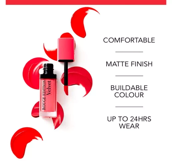 Kliknij na zdjęcie, aby je powiększyć BOURJOIS ROUGE EDITION VELVET MATTER LIPPENSTIFT 11 SO HAP'PINK