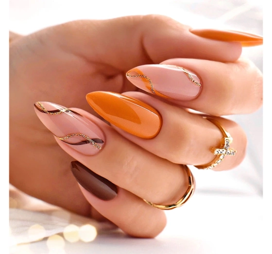 Semilac Into Her Nature! UV-Hybridlack 416 Golden Hour Orange 7 ml