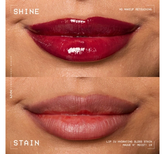 Kliknij na zdjęcie, aby je powiększyć NYX Professional Makeup Lip IV Hydrating Gloss Serum Lip Gloss 14 Mauve N' Moist! 5ml